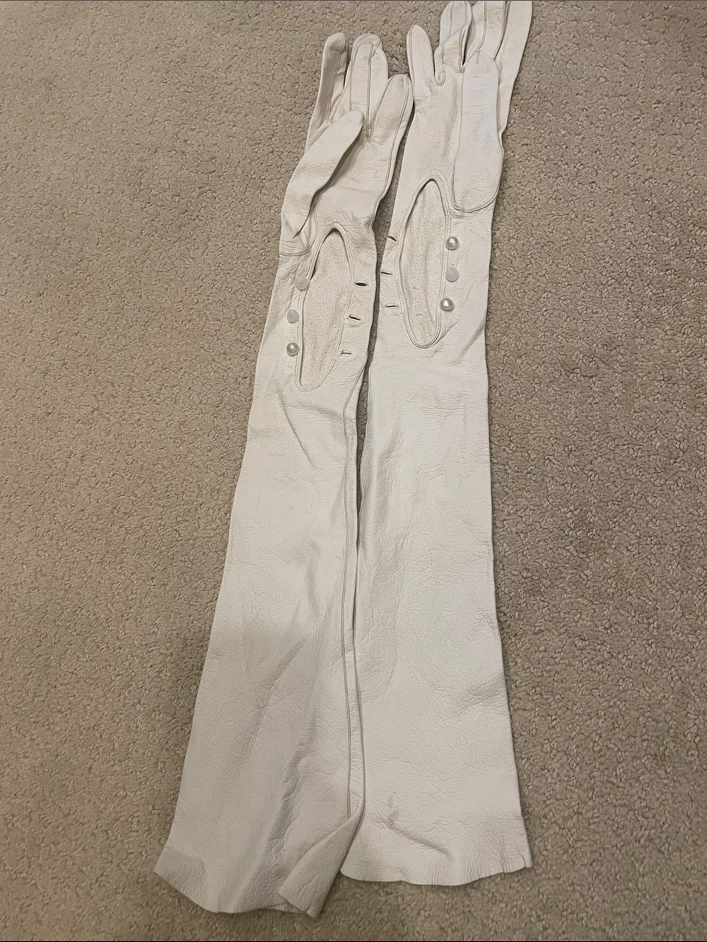 Vintage leather opera gloves